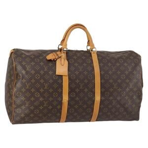 LOUIS VUITTON Monogram Keepall 60 Boston Bag M41422 LV Auth 144039